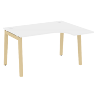 Стол эргономичный ONIX WOOD (R), опоры - массив дерева OW.SA-3  1380*1180*750(800/460)